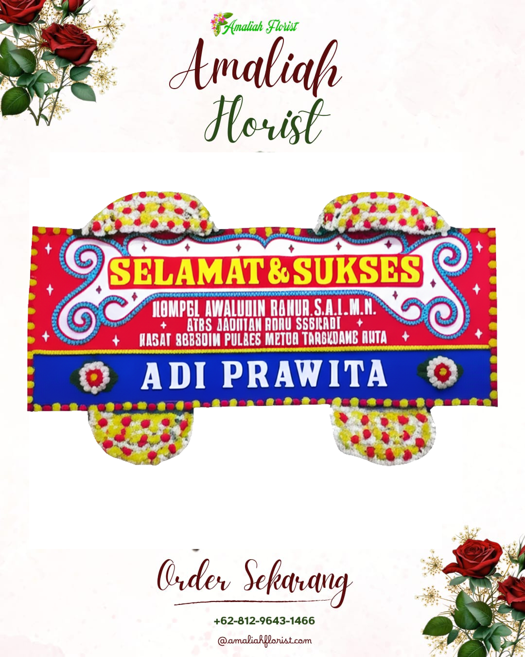 Papan Bunga Ucapan Selamat Cipeucang